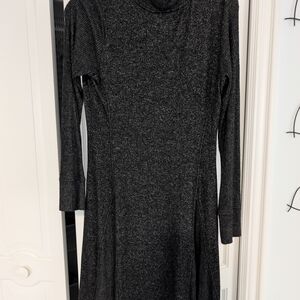 Rabbit Rabbit Rabbit Charcoal Long Sleeve Dress